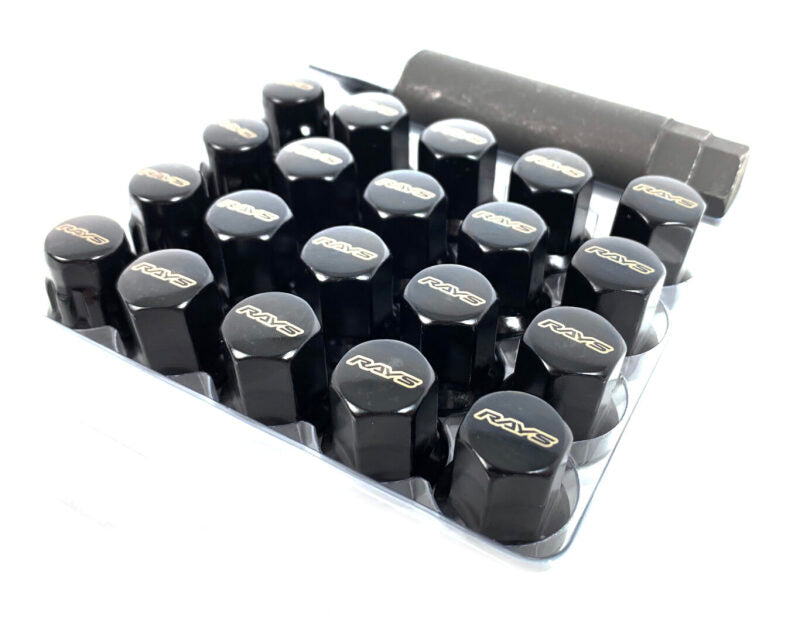 Rays W171215B5H 17 HEX L31 Lock and Nut Set 12 X 1.50- Black