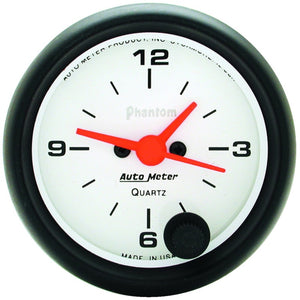 AutoMeter 5785 Autometer Phantom 52mm 12V Electronic Clock Gauge