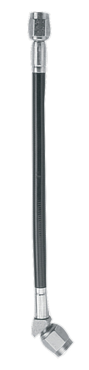 Fragola 342012 -3AN Black Covered Assembly Straight x 45 Degree 12in