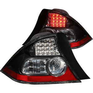 ANZO 321035 2004-2005 fits Honda Civic LED Taillights Black