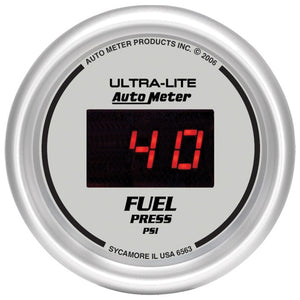AutoMeter 6563 Autometer Ultra-Lite 52MM 5-100 PSI Digital Fuel Pressure Gauge