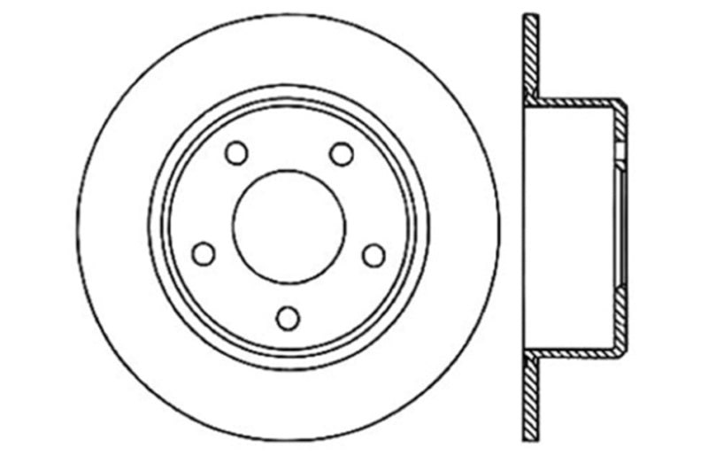 Stoptech 127.63060L 05-13 Chrysler300/300C / 09-12 Dodge Challenger Rear Left Drilled & Slotted Rotor