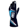 OMP IB0-0767-A01-244-XL First Evo Gloves Blu Navy/Ciano - Size XL (Fia 8856-2018)