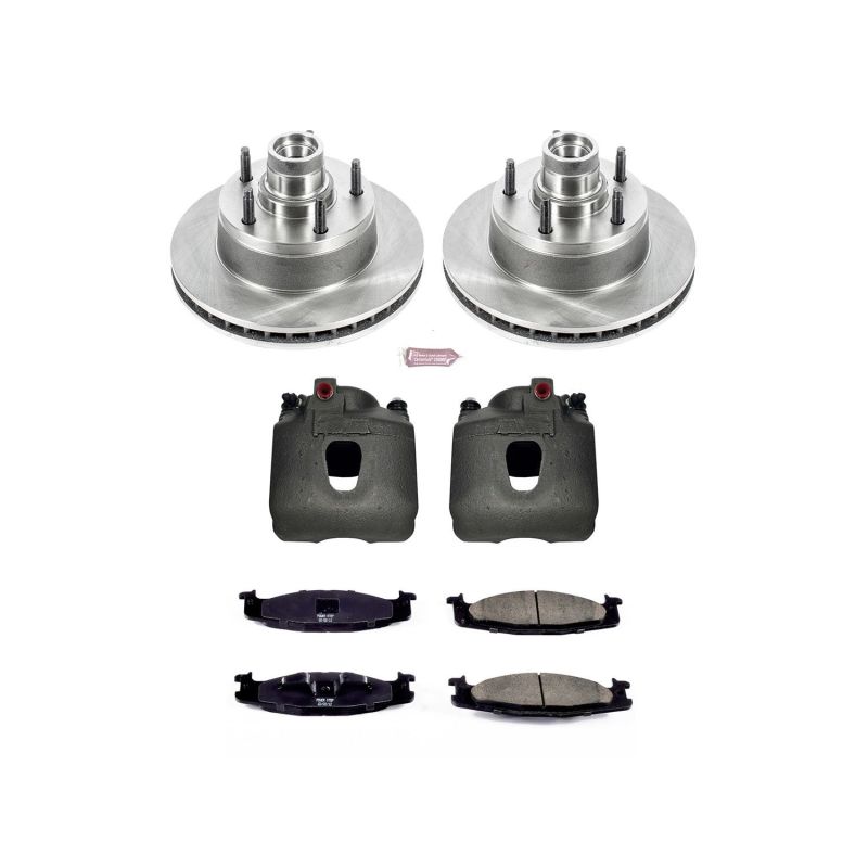 Power Stop fits Ford E-150 Econoline Club Wagon Front Autospecialty Kit w/Cals