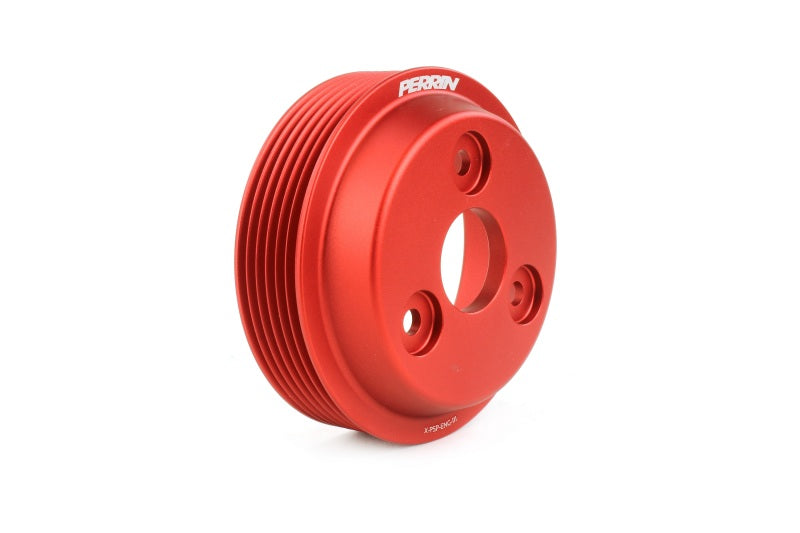 Perrin PSP-ENG-112RD 15-22 fits Subaru WRX / 14-18 FXT / 18-21 Crosstrek Lightweight Water Pump Pulley - Red