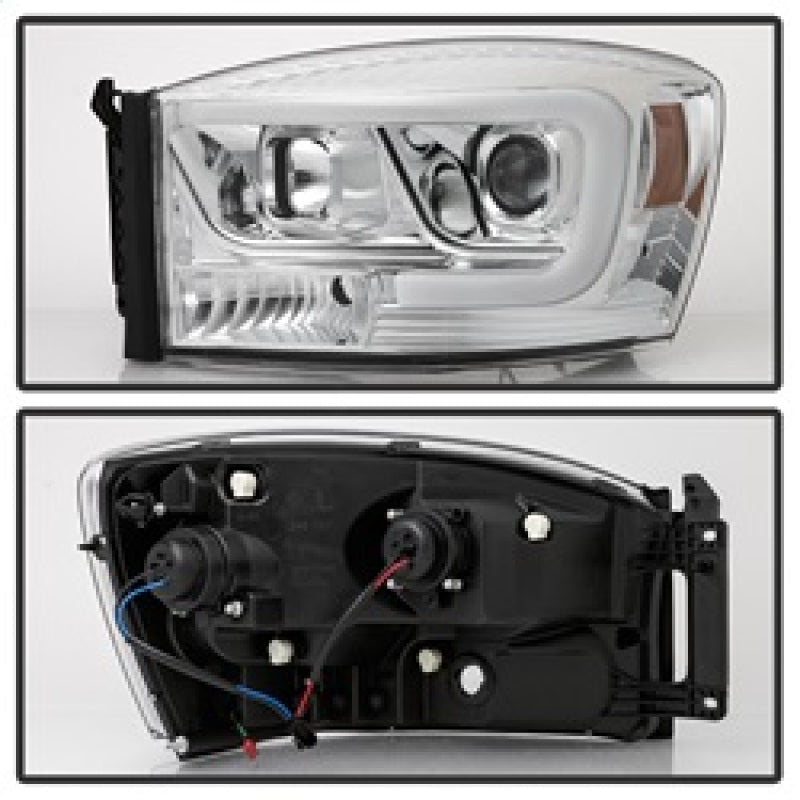 Spyder 5085290 fits Dodge 06-08 Ram 1500 V2 Projector Headlights - Light Bar DR