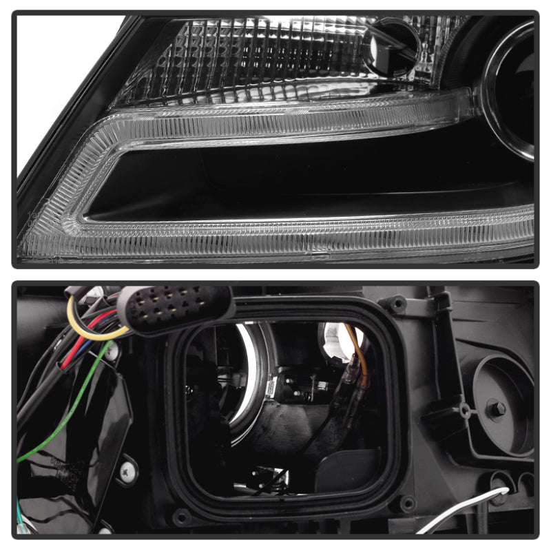 Spyder 5081544 fits Audi 09-12 A4 Projector Headlights Halogen Model Only - DRL