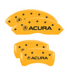 MGP 39024SACUYL 4 Caliper Covers Engraved Front & Rear fits Acura Yellow Finish