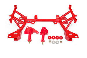 BMR KM341R 4th Gen F-Body K-Member LT1 Motor Mounts Standard Rack Mounts Red