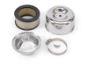 Edelbrock 1202 Air Cleaner 94 Series Round Steel Top 4 65In Dia X 3 125In 2 63In ID Raised Base Chrome
