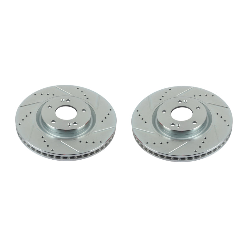 PowerStop fits Hyundai 12-17 Azera Front Evolution Drilled & Slotted Rotors -