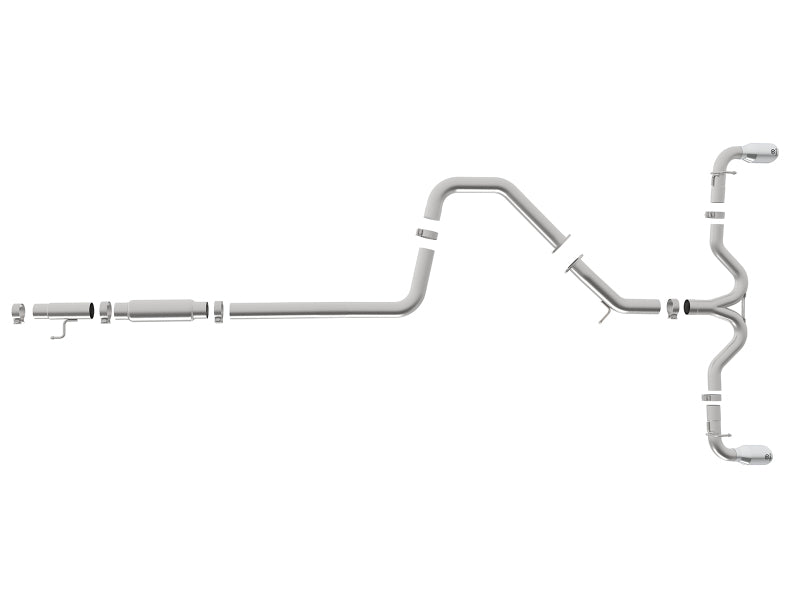 AFE 49-37003-1P  3-2.5in 304 SS Cat-Back Exh Sys w/Polished Tips 2018 fits Hyun