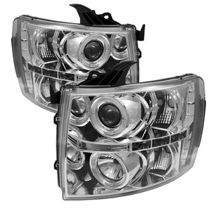 SPYDER 5009500 fits Chevy Silverado 1500 Projector Headlight LED Halo LED Chrome