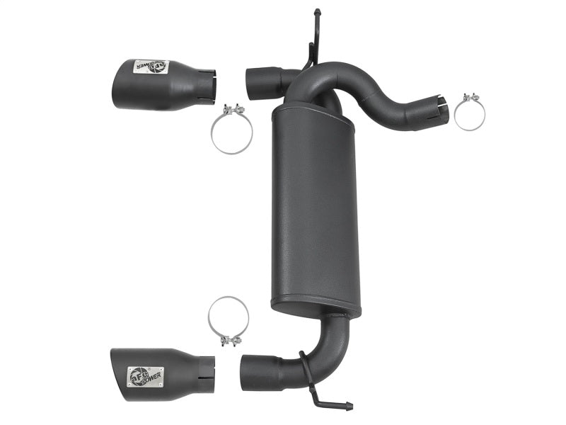 AFE 49-48061-B Series 2.5in 409 SS Axle-Back Exhaust w/ Black Tips 2007+ fits J