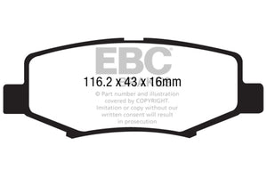 EBC UD1274 06-11 fits Dodge Nitro 3.7 Ultimax2 Rear Brake Pads