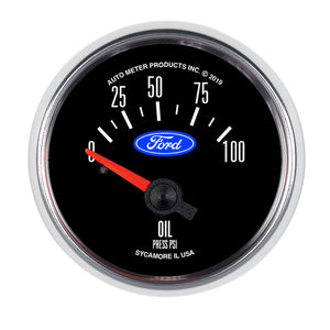 AutoMeter 880821 Autometer fits Ford 2-1/16in. 100 PSI Electric Oil Pressure Gauge