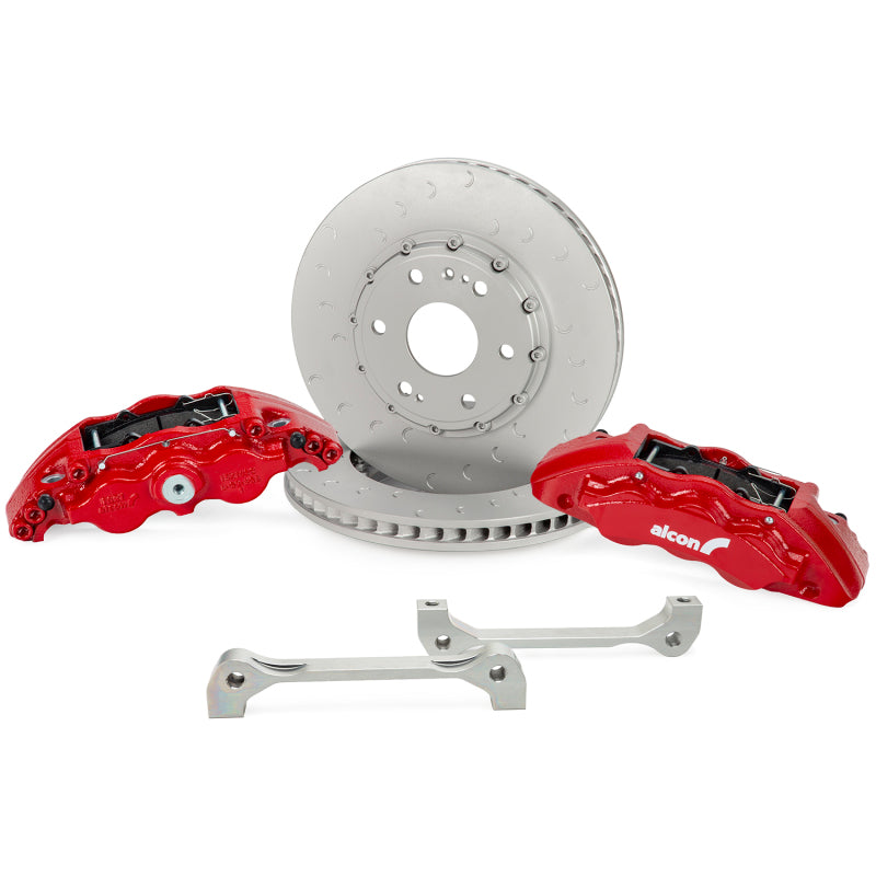 Alcon BKF1559AX75 2021+ RAM TRX 376x42mm Rotors 6-Piston Red Calipers Front Brake Upgrade Kit