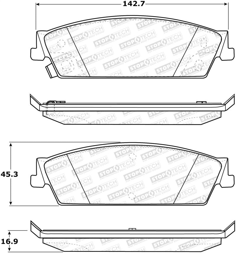 Stoptech 308.1194 Street Brake Pads
