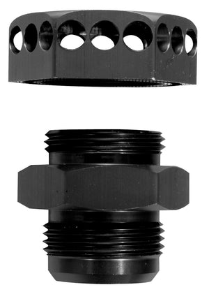 Moroso 22634 Positive Seal Fitting -16An - Black Anodized Aluminum - Single