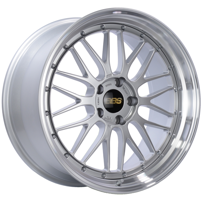 BBS LM284DSPK LM 20x10 5x120 ET33 Diamond Silver Center Diamond Cut Lip Wheel -82mm PFS/Clip Required