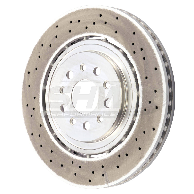 SHW Performance MFX41561 SHW 15-21 Maserati Ghibli 3.0L w/Sport Pkg Front Cross-Drilled Lightweight Brake Rotor (670030935)
