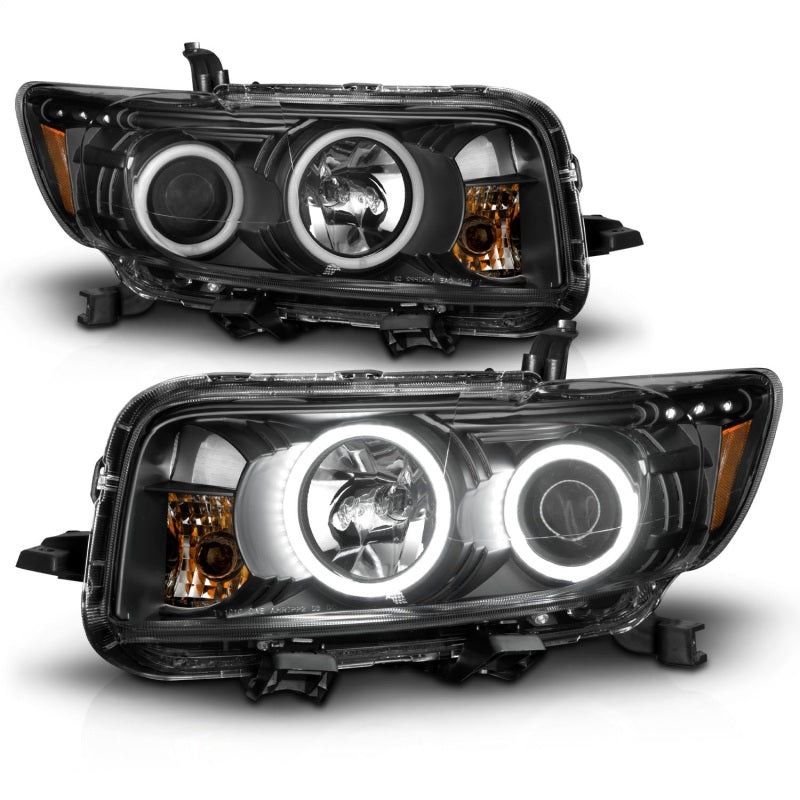 ANZO 121280 2010 fits Scion 08-20 Xb Projector Headlights w/ Halo Black