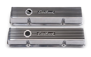 Edelbrock 4262 Valve Cover Elite II Series fits Chevrolet 1959-1986 262-400 CI V8 Low Polished