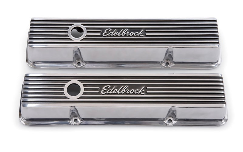 Edelbrock 4262 Valve Cover Elite II Series fits Chevrolet 1959-1986 262-400 CI V8 Low Polished