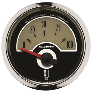 AutoMeter 1128 Autometer Cruiser Electric Oil Pressure 2 1/16in 100 PSI Gauge