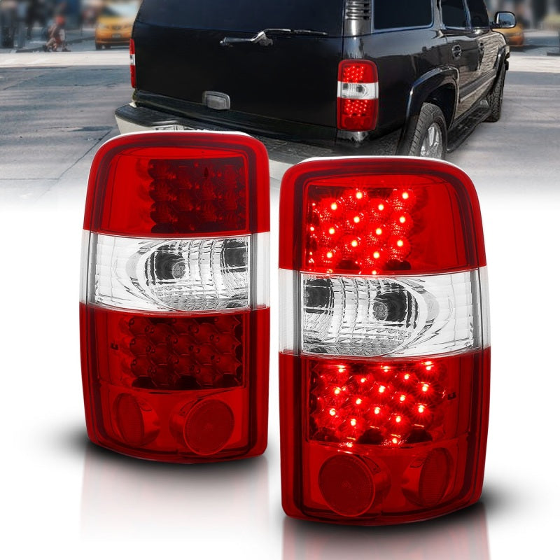 ANZO 311001 2006 fits Chevrolet 00-20 Suburban LED Taillights Red/Clear