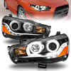 ANZO 121428 2015 fits Mitsubishi 08-20 Lancer Projector Headlights w/ Halo Black (CCFL)