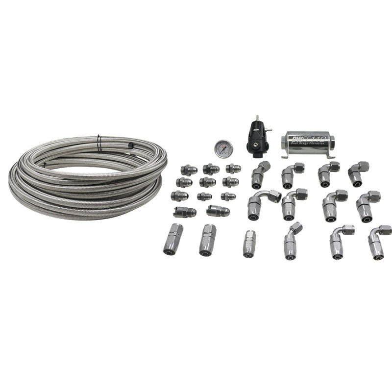 DeatschWerks 6-613 2006+ Hemi X2 Series Pump Module -8AN Feed w/ -6AN Return CPE Plumbing Kit