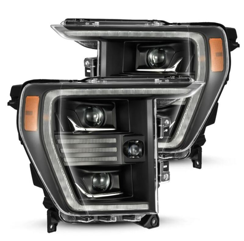AlphaRex 880293 21-22 fits Ford F150 PRO-Series Projector headlights Black w/