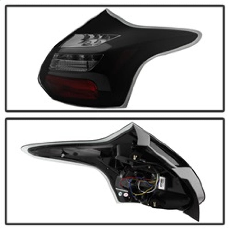 Spyder 5085146 fits Ford 12-14 Focus 5DR LED Tail Lights - Black Smoke (ALT-YD-
