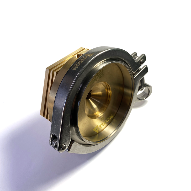 Ticon 903-75076-1001 Industries Tig Aesthetics 3in Universal Vband Heat Sink w/ Purge - Tellurium Copper