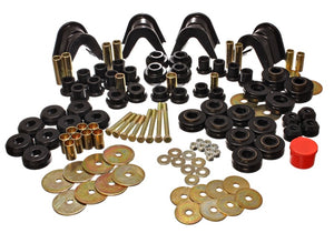 Energy Suspension 4.18105G 66-77 fits Ford Bronco 4WD (w/ 4 Deg C-Bushings) Black Hyper-Flex Master Bushing Set
