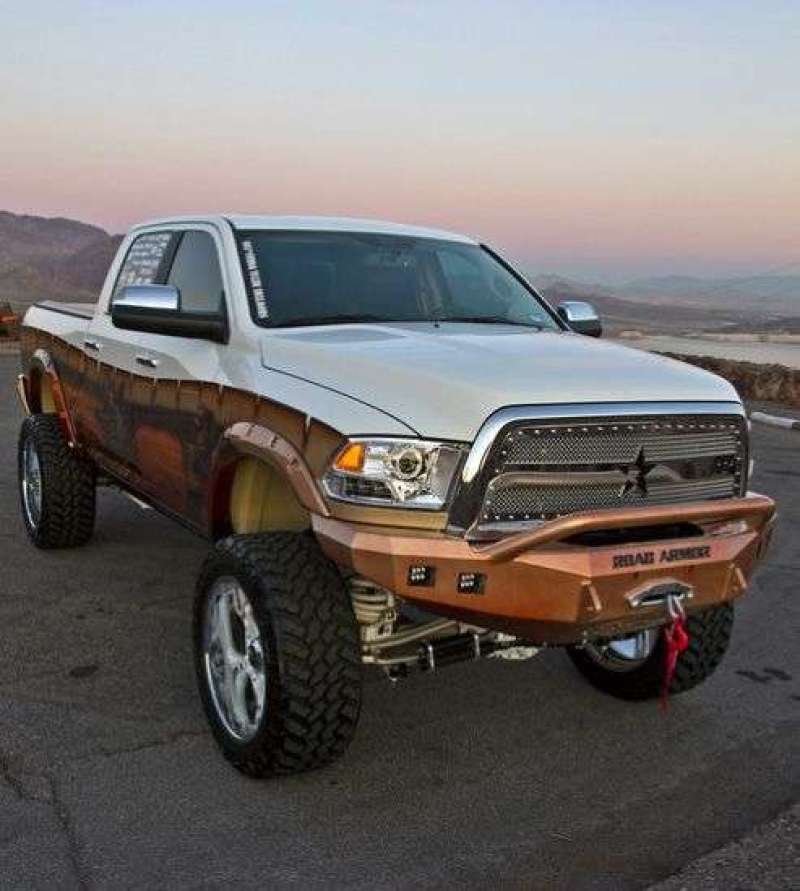 Road Armor 408R4B 10-18 Ram 2500 Stealth Front Winch Bumper w/Pre-Runner Guard - Tex Blk