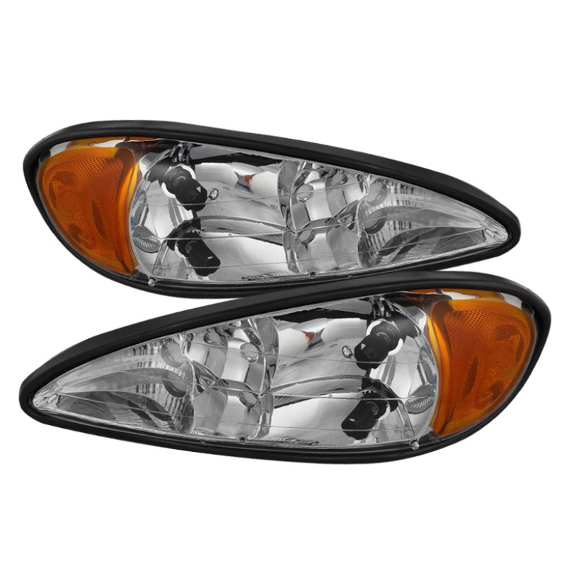 9023514 Xtune fits Pontiac 99-05 Grand Am Crystal Headlights Chrome HD-JH-PGAM