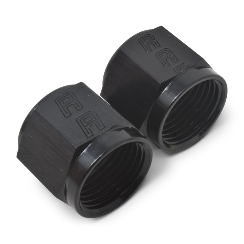 Russell 660585 Performance -8 AN Tube Nuts 1/2in dia. (Black) (2 pcs.)