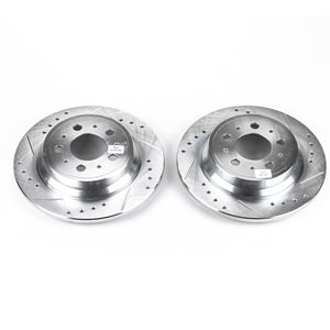 PowerStop fits Volvo 01-09 S60 Rear Evolution Drilled & Slotted Rotors - Pair
