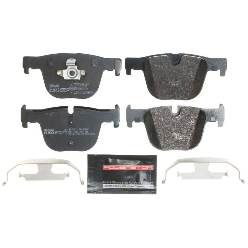 PowerStop fits BMW 13-15 ActiveHybrid 3 Euro-Stop ECE-R90 Rear Brake Pads