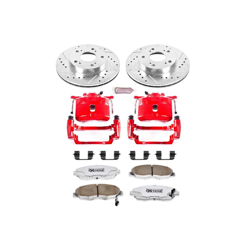 PowerStop fits Honda 06-11 Civic Front Z26 Street Warrior Brake Kit w/Calipers