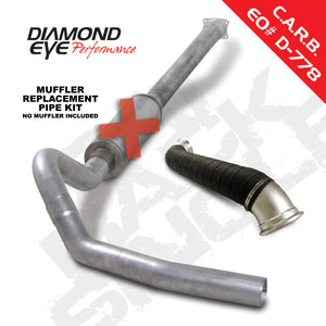 Diamond Eye Performance K4120A-RP Diamond Eye KIT 4in Catback MRP Single w/ TDP AL 04-05 fits Chevy/fits GMC 6.6L Duramax 2500/3500