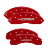 MGP 42019SMOPRD 4 Caliper Covers Engraved Front & Rear fits Mopar Red Finish Sil