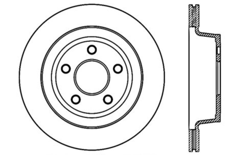 Stoptech 127.62117R Slotted & Drilled Sport Brake Rotor
