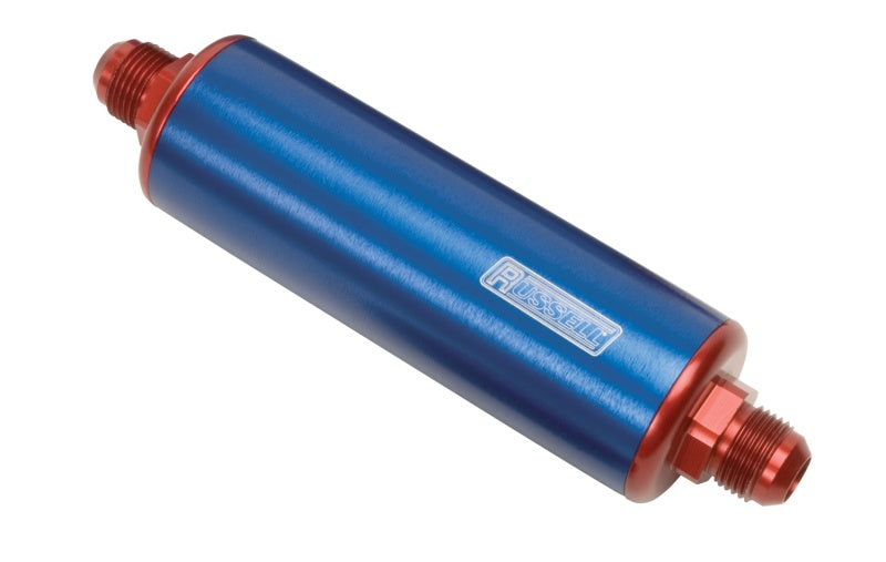 Russell 649160 Performance Red/Blue Anodized Aluminum (8-1/4in Length -10 male inlet/outlet)