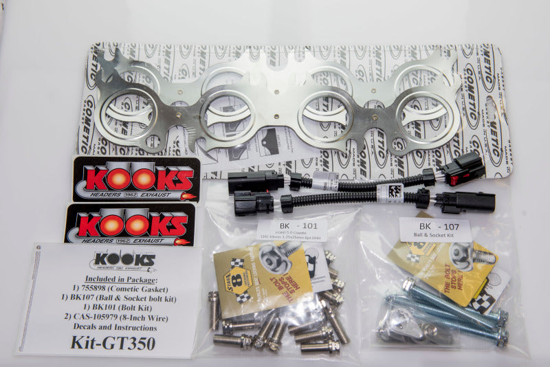 Kooks 1154F330 2015+ fits Ford Mustang GT350 5.2 Complete Competition Exhaust (Headers/Green Cat X-Pipe/Axle Back)