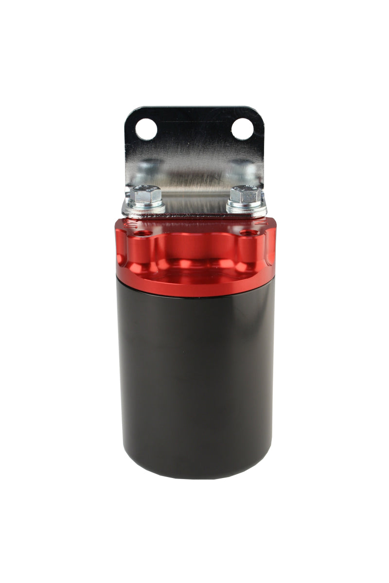 Aeromotive  12317 SS Series Billet Canister Style Fuel Filter Anodized Black/Red