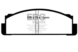 EBC DP2130 68-83 Fiat 124 1.6 Greenstuff Rear Brake Pads