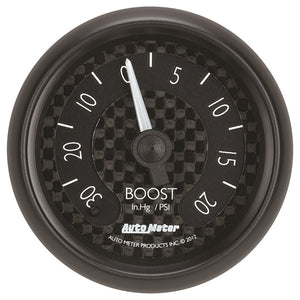 AutoMeter 8001 Autometer GT Series 52mm Mechanicl 30 In Hg/20 psi Vacuum/Boost Gauge
